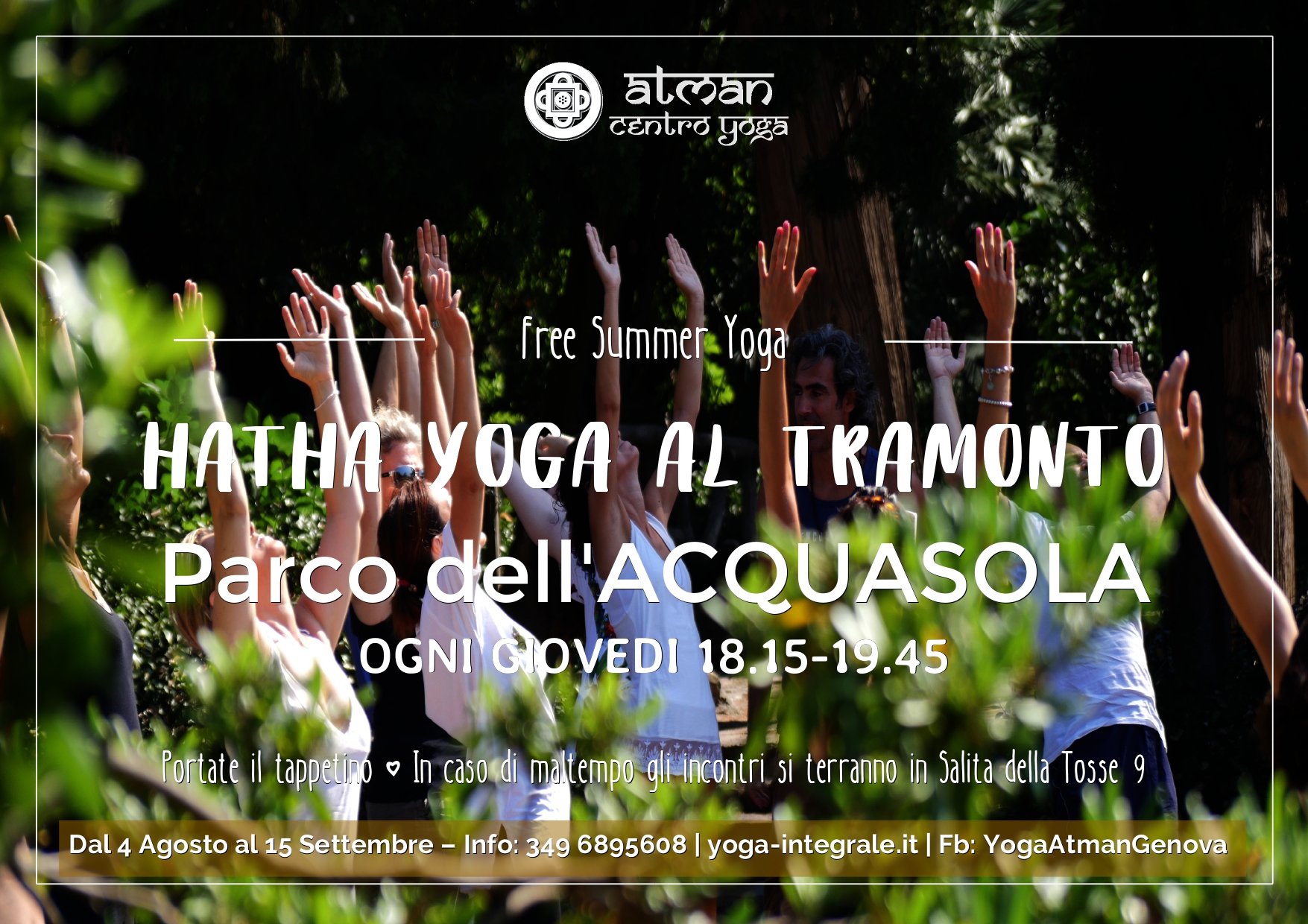 Yoga al tramonto al Parco